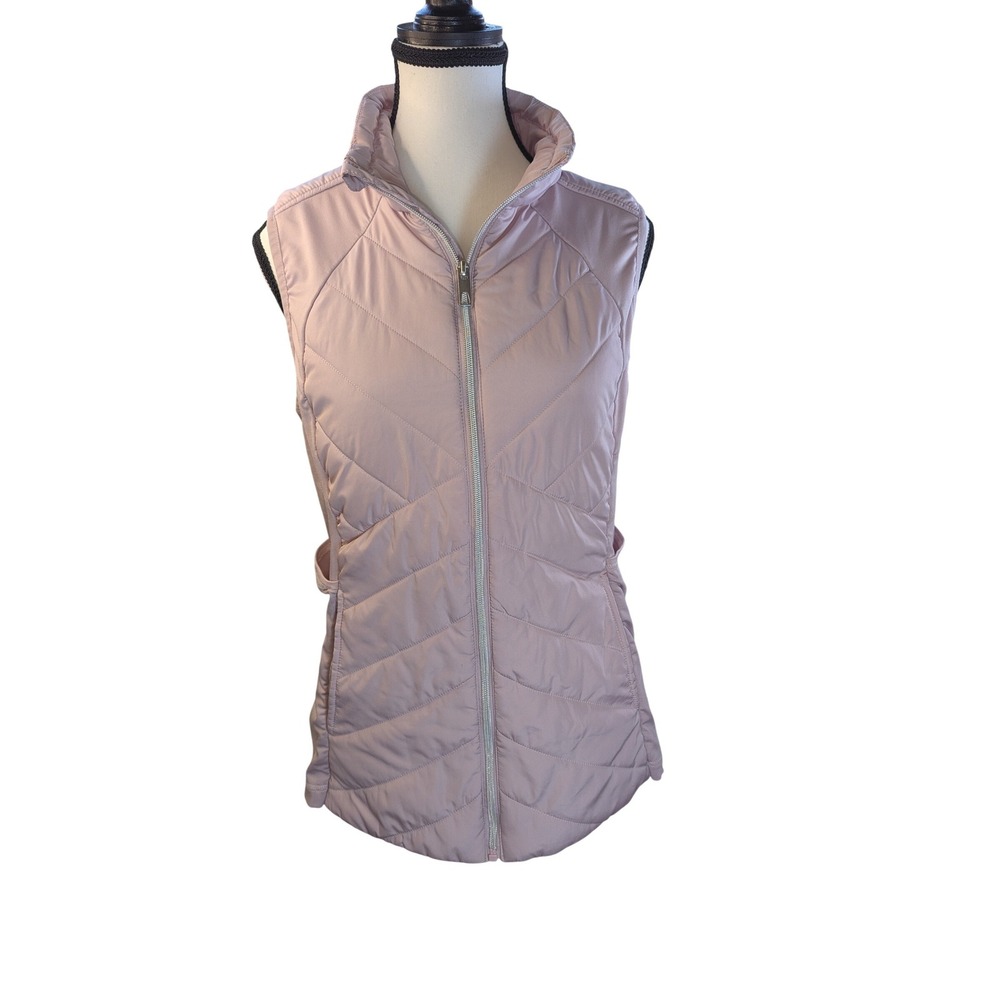Maurices Women Quilted‎ Puffer Vest Size S Pink Mauve Pockets Full Zip